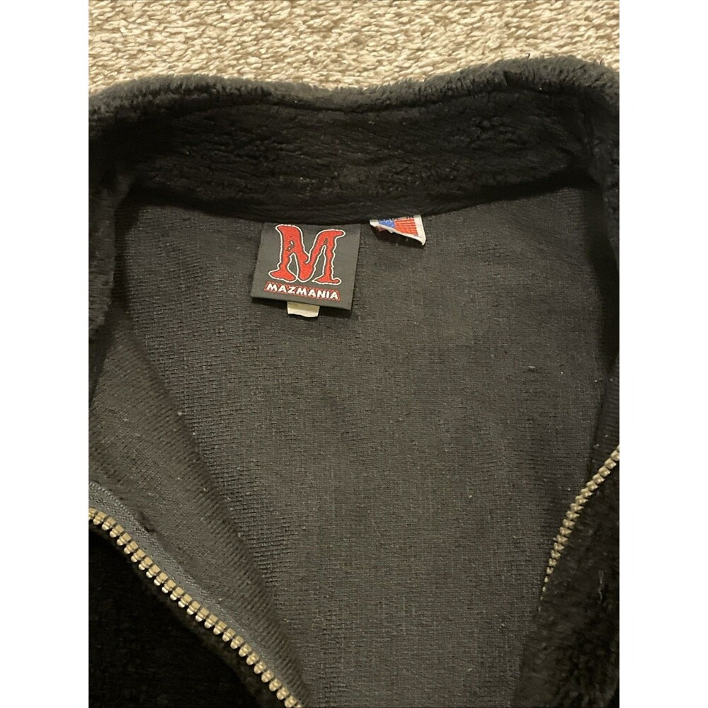 Vintage Y2K MAZMANIA Deep Pile Fleece Zip Up Jacket Unisex XL Horses USA - Picture 4 of 6